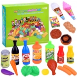 Set di alimenti per cucina giocattolo, 120 pezzi