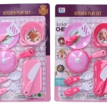 Set di stoviglie rosa per bambini