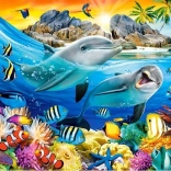 Puzzle 100 pezzi delfini ai tropici