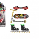 Set da dito skateboard, waveboard, pattini e monopattino – plastica, mix varianti