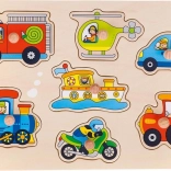 GOKI puzzle in legno con mezzi di trasporto