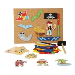 Gioco creativo in legno Pirati – set da martellare small foot