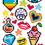 immagini termoadesive motivi pixel – 2 fogli grandi