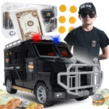 Salvadanaio cassaforte auto della polizia SWAT