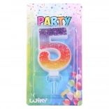 Candela da festa numero 5 Stelle