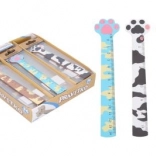 Righello in legno con motivo zampa di gatto 13 cm