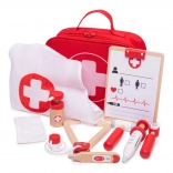 Valigetta del dottore BIGJIGS TOYS – set medico in legno per bambini