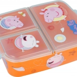 Pranzo per bambini con 3 scomparti - Peppa Pig arancione