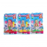 Sirena con capelli lunghi e abito brillante