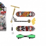 Set di finger skateboard e monopattino con accessori avvitabili