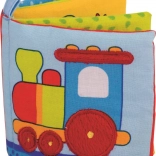 GOKI libro in cotone frusciante con fischietto per bambini