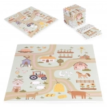 Grande tappetino in schiuma EVA per bambini Fattoria 90,5x90,5 cm 21 pezzi ECOTOYS