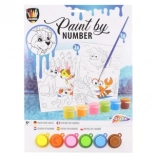 Pittura con i numeri – cani al mare, set di 2 immagini