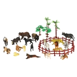 Set di figurine di animali zoo e fattoria – 31 pezzi nel box