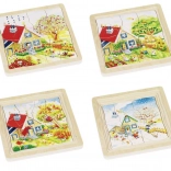 Puzzle in legno educativo Stagioni dell'anno