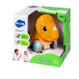 Dinosauro interattivo in plastica su ruote con trazione e mascella mobile