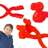 Creatore di palle di neve dinosauro rosso