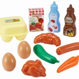 Set per la colazione in rete – finti alimenti per cucinetta dei bambini