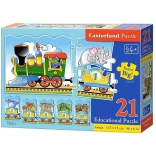Puzzle educativi treno 13 pezzi