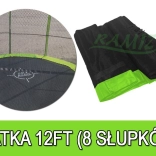 Rete protettiva SkyRamiz verde per trampolino da giardino 366cm 8 tunnel per pali