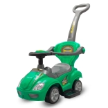 Bicicletta senza pedali 3 in 1 con asta di guida BABY MIX Mega Car – verde