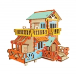 Woodcraft puzzle 3D in legno casa di campagna
