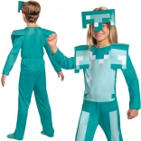 costume minecraft armatura di diamante per bambini 10–12 anni (137–149 cm)