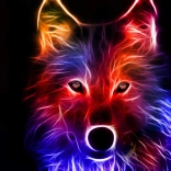 Pittura diamantata Spettro del Lupo 30 × 40 cm