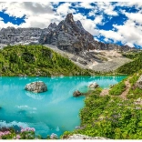 Puzzle Lago di Sorapis, Alpi, Italia 2000 pezzi CASTORLAND