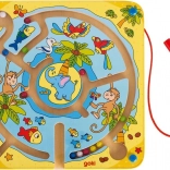 Goki labirinto magnetico in legno Isola per bambini