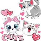 Adesivi carini gatti da stiro adesivo foglio