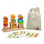 Lucy & Leo puzzle in legno Giorno e Notte con schede modello