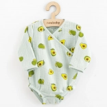 Body per neonati in mussola con allacciatura laterale New Baby Avocado