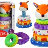 Piramide educativa in peluche con volpe 27 cm