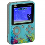 Mini console da gioco retrò portatile – 500 giochi, blu