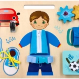 Tavola attiva in legno per bambini