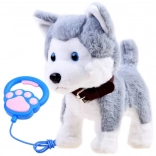 Husky interattivo di peluche con laccetto e suoni