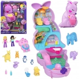 Polly Pocket borsetta con canguro – set di gioco pieghevole con personaggi