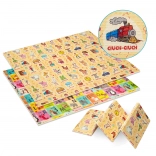 Tappetino pieghevole bifacciale in schiuma HUMBI XPE 180 × 120 cm – onomatopee, alfabeto e versi degli animali