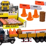 Set camion blu con rimorchio 1:24 con luci e suoni