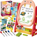 WOOPIE lavagna magnetica bifacciale per disegno e apprendimento di lettere e numeri, 56 pezzi