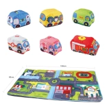 Tappetino da gioco BAYO cittadina con macchinine a cuscino