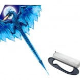 Grande aquilone blu con lunga coda 170 cm x 130 cm