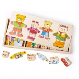 Bigjigs Toys puzzle da vestire Famiglia di Orsetti