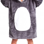 Calda felpa coperta con cappuccio per bambini 7–12 anni, pinguino COZY NOXXIEZ