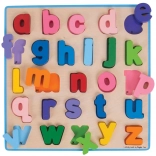 Puzzle alfabetico in legno – lettere minuscole BIGJIGS BABY