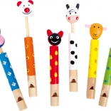 Fischietto di legno per bambini - animaletti
