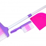 Set di pulizia per bambini 3 pz, rosa‑bianco