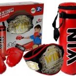 Set da boxe con cintura dei campioni per bambini