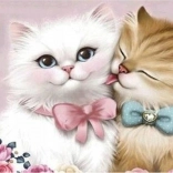 pittura diamantata gatti innamorati 30 × 40 cm